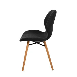 Zago Chaise Salle à Manger Tissu Noir – Gary 10