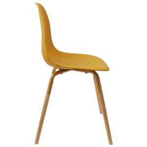 Home Déco Factory Chaise De Salle à Manger Scandinave Moutarde – Phenix 12