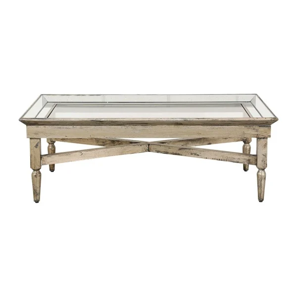 Côté Table Table Basse Baroque En Bois Et Verre – Miroir 3