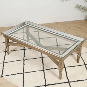 Côté Table Table Basse Baroque En Bois Et Verre – Miroir 18