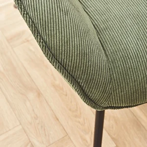 Zago Fauteuil En Velours Côtelé Vert Sapin – Martin 16