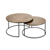 Côté Table Table Basse Gigogne Ronde (lot De 2) En Fer Doré – Félia 11