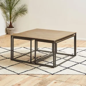 Côté Table Table Basse Gigogne (lot De 3) En Fer Doré – Félia 18