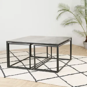 Côté Table Table Basse Gigogne (lot De 3) En Fer Argenté – Félia 12