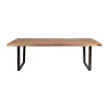 Côté Table Table à Manger En Acacia Massif Et Pieds En Fer Noir 200x100cm – Factory 13