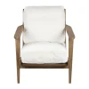 Côté Table Fauteuil En Coton Blanc Et Chêne – Laureli 16