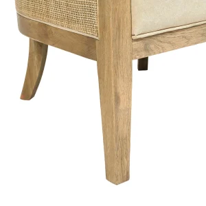 Côté Table Fauteuil Sable En Chêne Et Rotin – Lakso 13