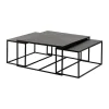 Côté Table Table Basse Gigogne Carrée (lot De 3) En Fer Noir – Felia 14