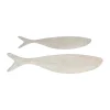 Côté Table Deco Poisson (lot De 2) Edoni Blanc En Papier Mache 8