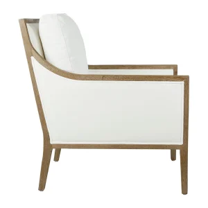 Côté Table Fauteuil En Coton Blanc Et Chene – Loevan 11