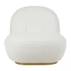 Côté Table Fauteuil Doudou Bouclette Blanc Et Doré – Maudan 22