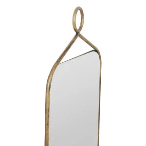 Côté Table Miroir Rectangulaire En Fer Doré – écus 7