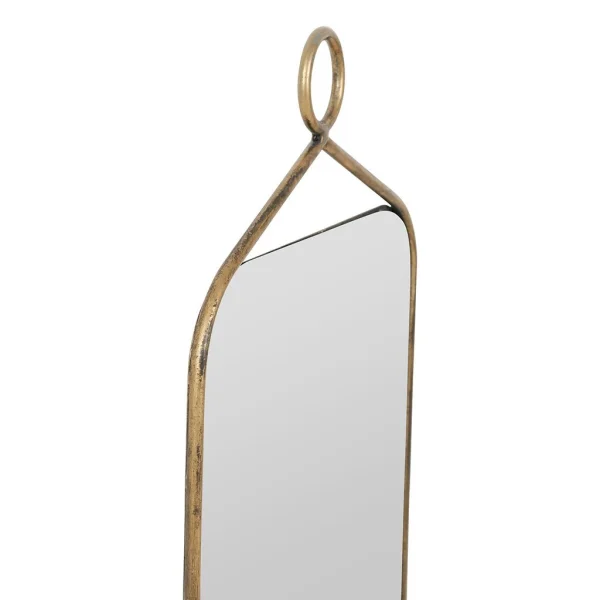 Côté Table Miroir Rectangulaire En Fer Doré – écus 3