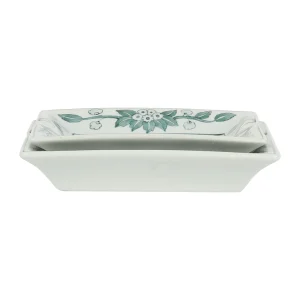 Côté Table Cendriers Fleurs En Porcelaine Vert -ming 16