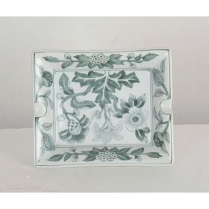 Côté Table Cendriers Fleurs En Porcelaine Vert -ming 10