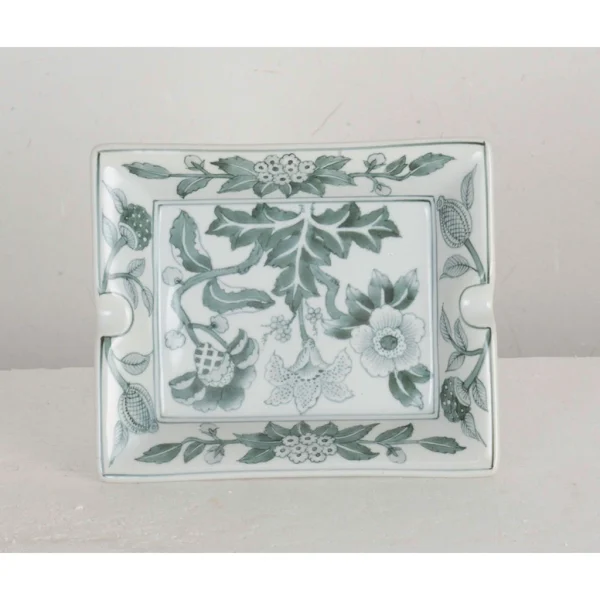 Côté Table Cendriers Fleurs En Porcelaine Vert -ming 3