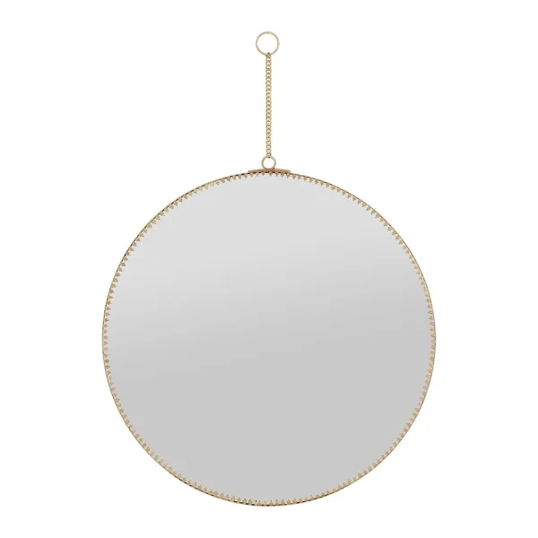 Côté Table Miroir Rond En Laiton Doré D29cm – Ornalise 1