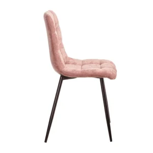 Ixia Chaise Salle à Manger En Tissu Rose – Mony 12