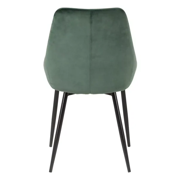 Zago Chaise Salle à Manger En Velours Vert Sapin – Ben 4