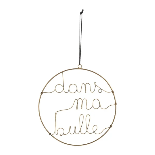 Jardin D’Ulysse Deco Suspension Bulle Metal Dore D25 1