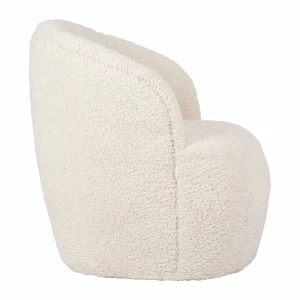 SEMA DESIGN Fauteuil Club Tissu Bouclette Crème – Cosine 11