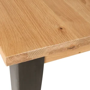 Zago Table Basse En Chêne Massif Et Pieds Acier L120cm – Manny 13