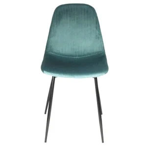 Home Déco Factory Chaise Salle A Manger En Velours Cotelé Bleu Canard – Giulia 18