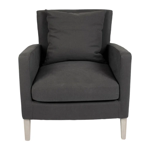 Durieux Fauteuil En Tissu Gris Anthracite – Boniface 1