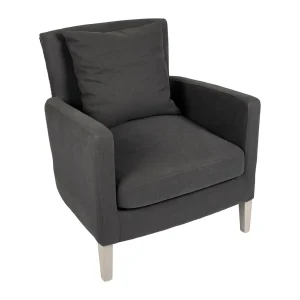 Durieux Fauteuil En Tissu Gris Anthracite – Boniface 15