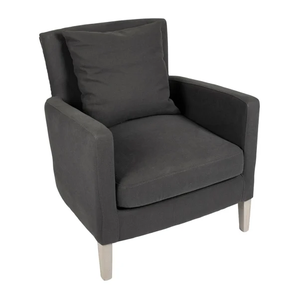 Durieux Fauteuil En Tissu Gris Anthracite – Boniface 5