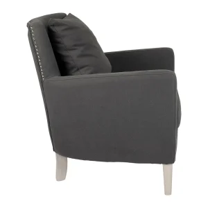 Durieux Fauteuil En Tissu Gris Anthracite – Boniface 17