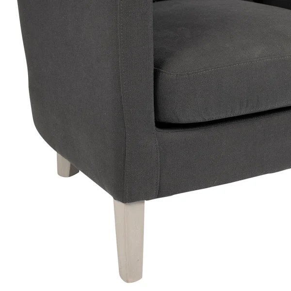 Durieux Fauteuil En Tissu Gris Anthracite – Boniface 8