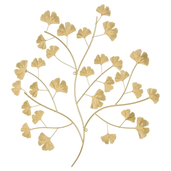 Unimasa Decoration Murale Feuille De Ginkgo Metal Doré (53x56cm) 1