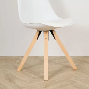 Casita Chaise Salle à Manger En Bois Naturel Et Blanc – Leonce 18