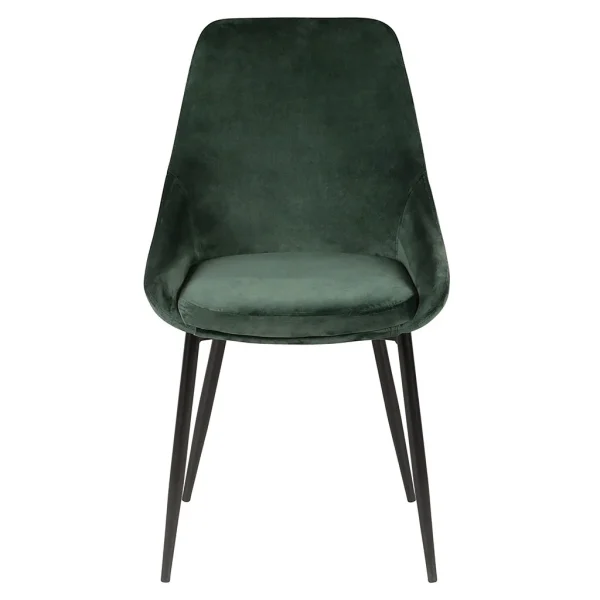 Zago Chaise Salle à Manger En Velours Vert Sapin – Ben 3