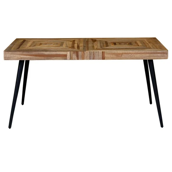 Zago Table à Manger En Teck Recyclé Et Métal 150x75cm – Wally 1