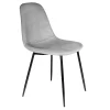 Home Déco Factory Chaise Salle à Manger En Velours Cotelé Gris Clair – Giulia 19