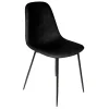 Home Déco Factory Chaise Salle à Manger Effet Cuir Noir – Amber 19