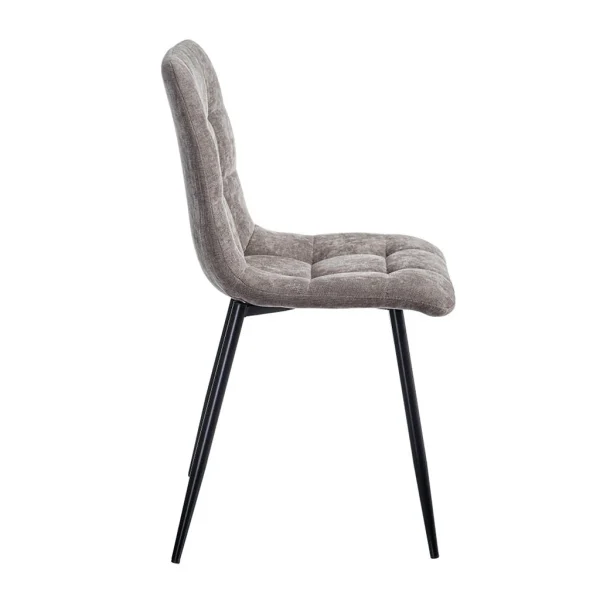 Ixia Chaise Salle à Manger En Tissu Gris – Mony 3