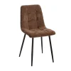 Ixia Chaise Salle à Manger En Métal Et Tissu Marron – Mony 14