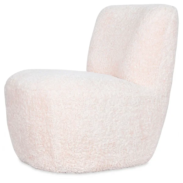 Opjet Fauteuil Bouclette Imitation Fourrure Blanc – Eve 1