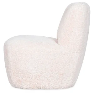 Opjet Fauteuil Bouclette Imitation Fourrure Blanc – Eve 16