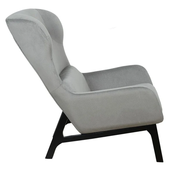 Home Déco Factory Fauteuil En Velours Côtelé Gris Foncé – Roma 5