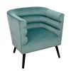 Home Déco Factory Fauteuil Club En Velours Vert De Gris – Amelia 22