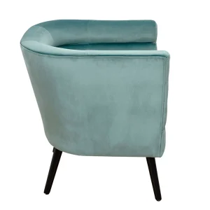 Home Déco Factory Fauteuil Club En Velours Vert De Gris – Amelia 18