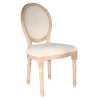 Home Déco Factory Chaise Medaillon En Bois D’hévea Beige Et Cannage 22