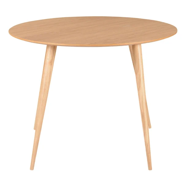 Zago Table à Manger Ronde En Chêne Clair D100cm – Caly 4