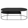 Zago Table Basse En Métal Noir L120cm -Gray 22