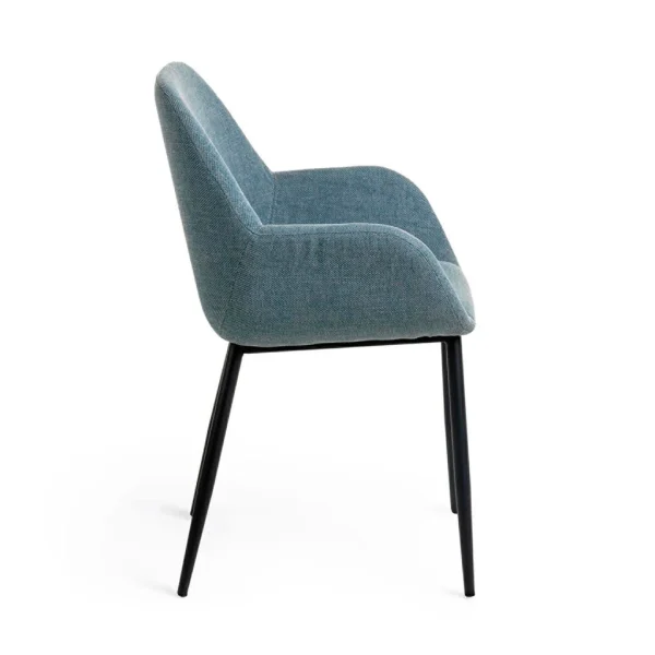 La Forma Chaise Avec Accoudoir En Tissu Bleu Clair – Konna 3