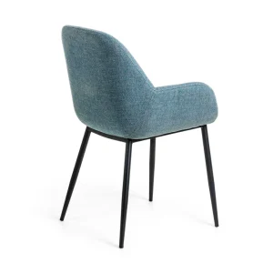 La Forma Chaise Avec Accoudoir En Tissu Bleu Clair – Konna 12